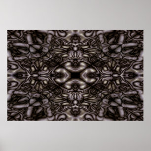 Svartvit kaleidoskop mönster poster