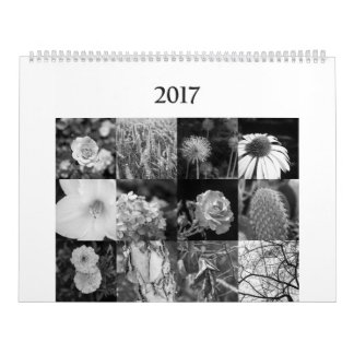 svartvit kalender för naturälskare