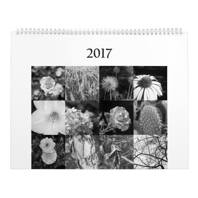 svartvit kalender för naturälskare (Omslag)