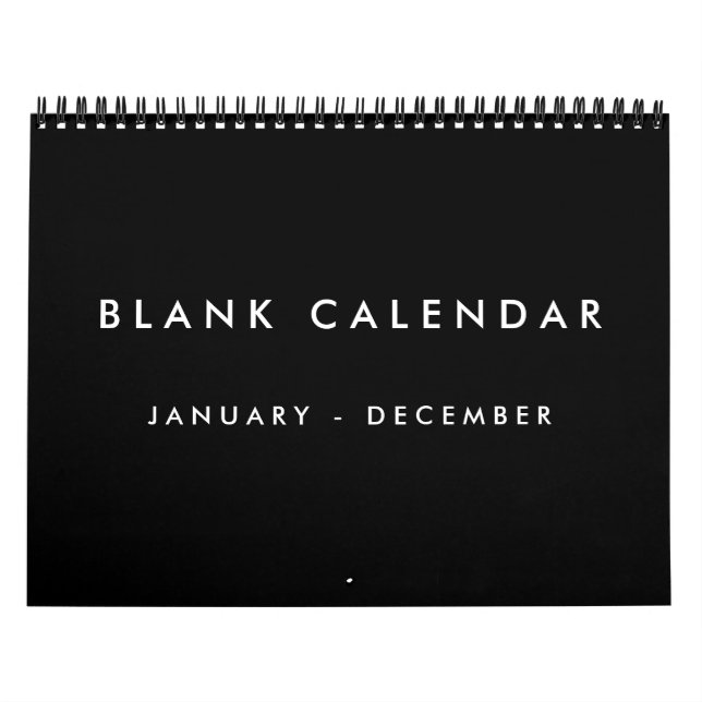 Svartvit kalender med Helgdagar 12 månader (Omslag)