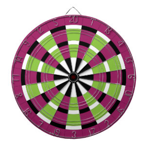 Svartvit kalk och Lila Dartboard Darttavla