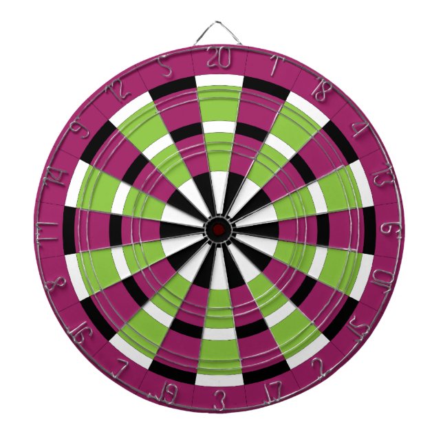 Svartvit kalk och Lila Dartboard Darttavla (Framsidan)