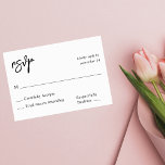 Svartvit kalligrafi 10 OSA utan måltid<br><div class="desc">Skicka den här eleganten,  vattenfärgen Black & White Calligraphy 10 OSA till ett måltidskort med inbjudningar till bröllop och party inklusive Studentfester. med vit bakgrund.</div>