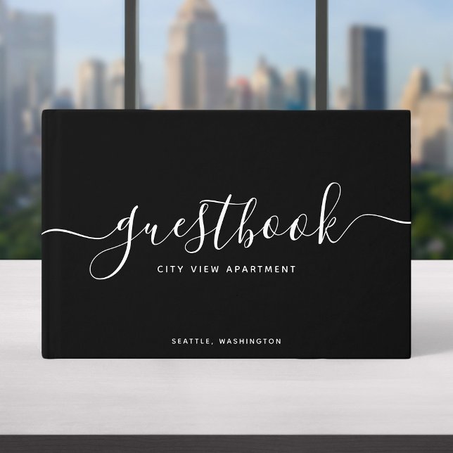 Svartvit kalligrafi - hemmet eller uthyrning gästböcker (Skapare uppladdad)