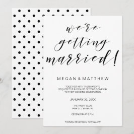 Svartvit kallvita inbjudningskort för kalligrafi