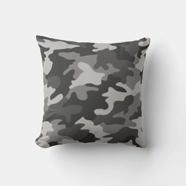 Svartvit kamouflage Pillow Kudde (Framsida)