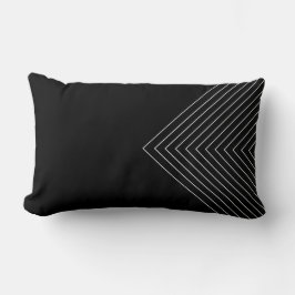 Svartvit kapslad kvadrat lumbarkudde