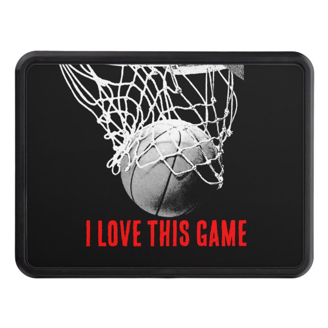 Svartvit Kärlek-basketboll Dragkroksskydd (Framsidan)