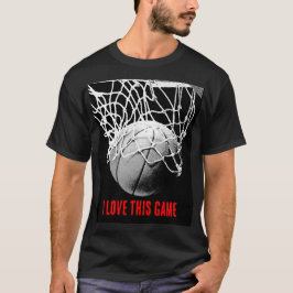 Svartvit Kärlek-basketboll T Shirt