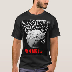 Svartvit Kärlek-basketboll T Shirt