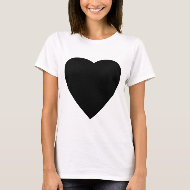 Svartvit Kärlek hjärtdesign. Tee (Framsida)