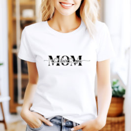 Svartvit Kärlek Mamma Skriv ut T Shirt