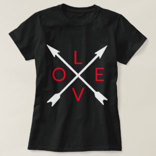 Svartvit Kärlek-skiva T Shirt