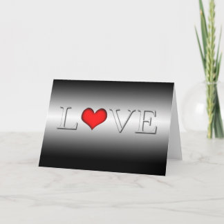 Svartvit "Kärlek"-Valentines Helgkort