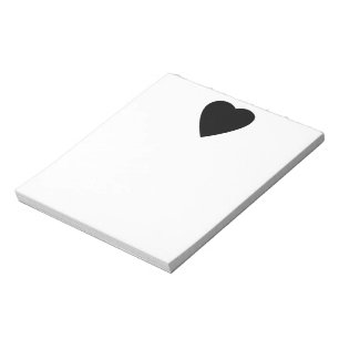 Svartvit kärlekhjärtadesign anteckningsblock