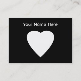 Svartvit kärlekhjärtadesign visitkort