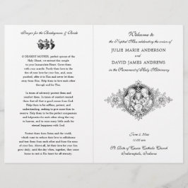 Svartvit katolsk latinsk massa, Bröllopsprogram