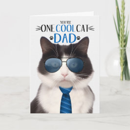 Svartvit katt Fars dag 1 Coola Katt Helgkort