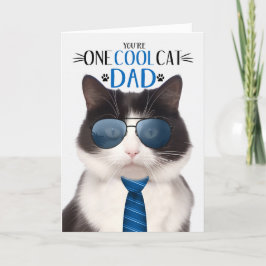 Svartvit katt Fars dag 1 Coola Katt Helgkort