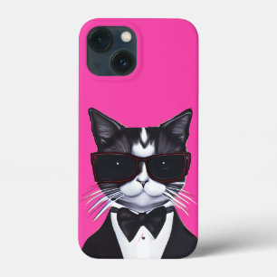 Svartvit katt i en Tuxedo- och Bow Tie