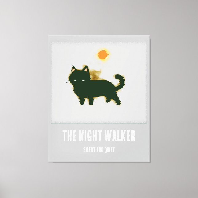 Svartvit katt, Kanvastryck (Framsida)