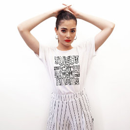 Svartvit katt mamma med katt tass t shirt