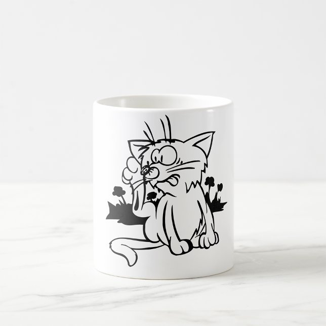 Svartvit katt Mugg (Skapare uppladdad)