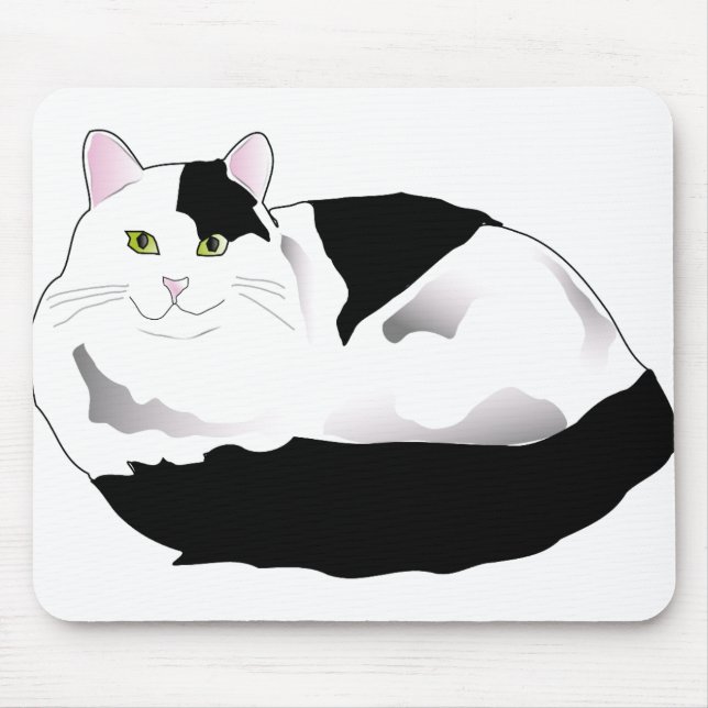 Svartvit katt musmatta (Framsidan)