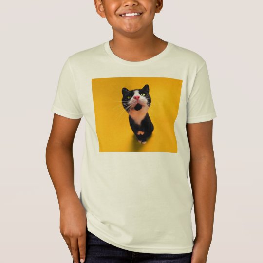 Svartvit katt-smoking katt-husdjur t-shirt