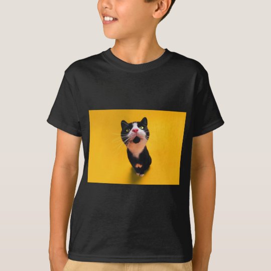 Svartvit katt-smoking katt-husdjur tee shirt