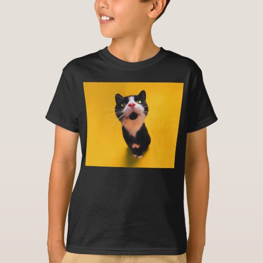 Svartvit katt-smoking katt-husdjur tee shirts