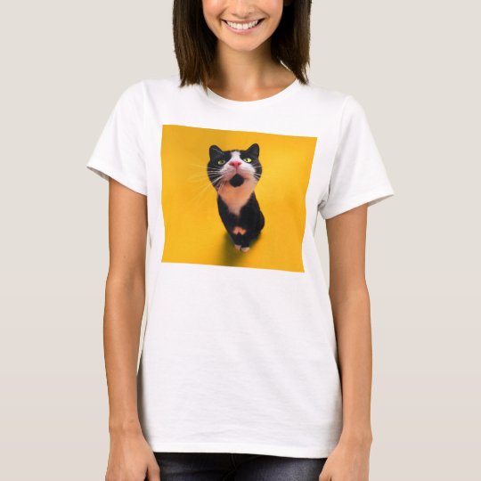 Svartvit katt-smoking katt-husdjur tee shirts