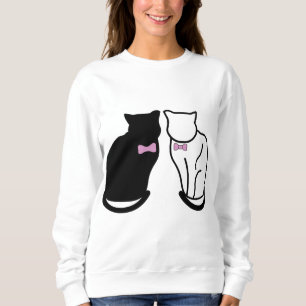 Svartvit katt t shirt
