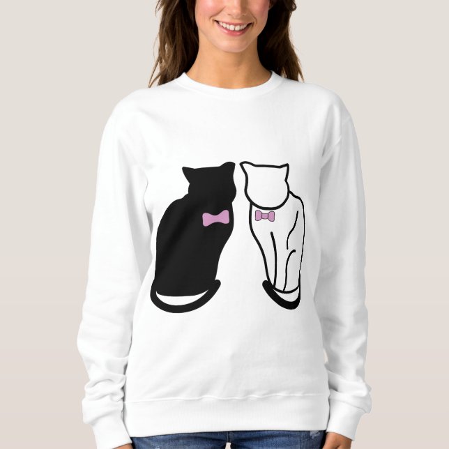 Svartvit katt t shirt (Framsida)