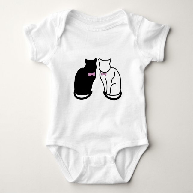 Svartvit katt t shirt (Framsida)