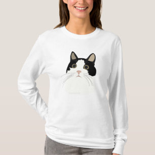 Svartvit katt t shirt