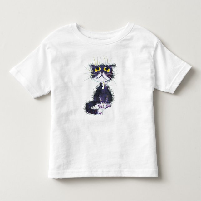 Svartvit katt t shirt (Framsida)