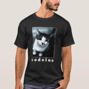Svartvit kattkodein t shirt