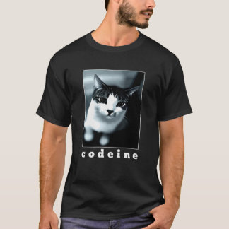 Svartvit kattkodein t shirt