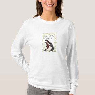Svartvit Kattunge med hjärter Tee Shirt
