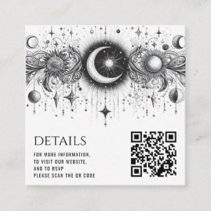 Svartvit kelestial QR-kod Tilläggskort