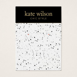 Svartvit keramisk Visning-kort Visitkort