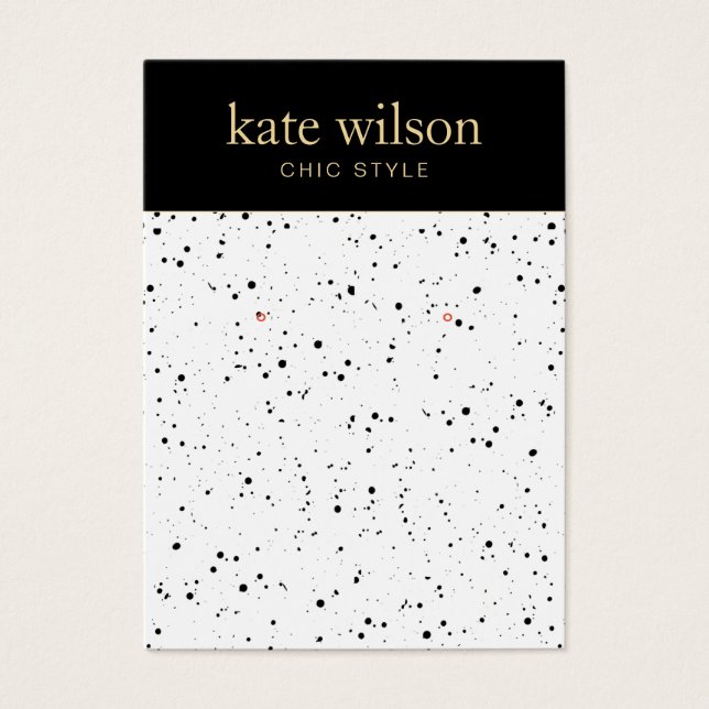 Svartvit keramisk Visning-kort Visitkort (Framsidan)