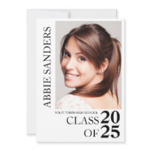 Svartvit klass 2025 Studenten-foto
