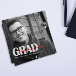 Svartvit "klass av" Grad-fotoinbjudan Meddelande