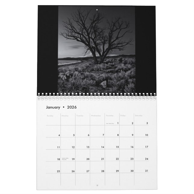 Svartvit klassiker kalender (Jan 2026)