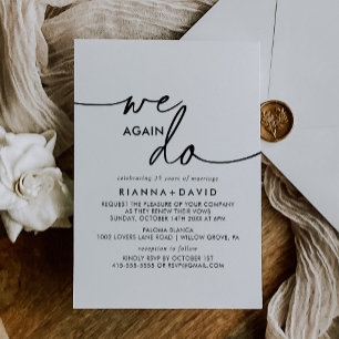 Svartvit klassiker.. Vi förnyar Vow Renewal igen Inbjudningar