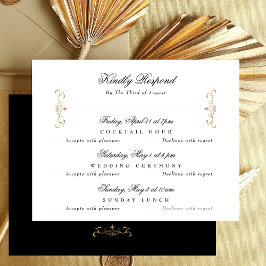 svartvit klassisk multievent-händelse för guld vap OSA kort