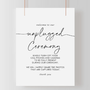 Svartvit klassiskt, icke-pluggat Ceremony-tecken Poster