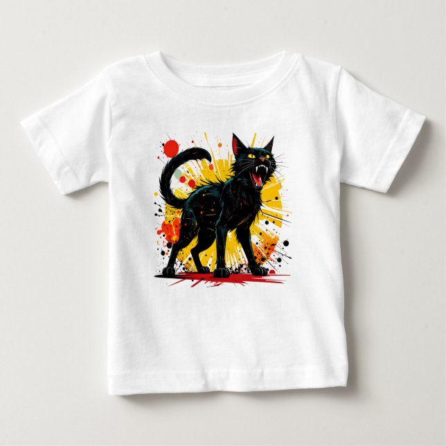 Svartvit klatt t shirt (Framsida)